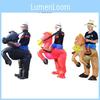 Costume da Cavallo Gonfiabile per Adulti Outfit Creativo per Performance Materiale Poliestere Marrone/rosso/nero