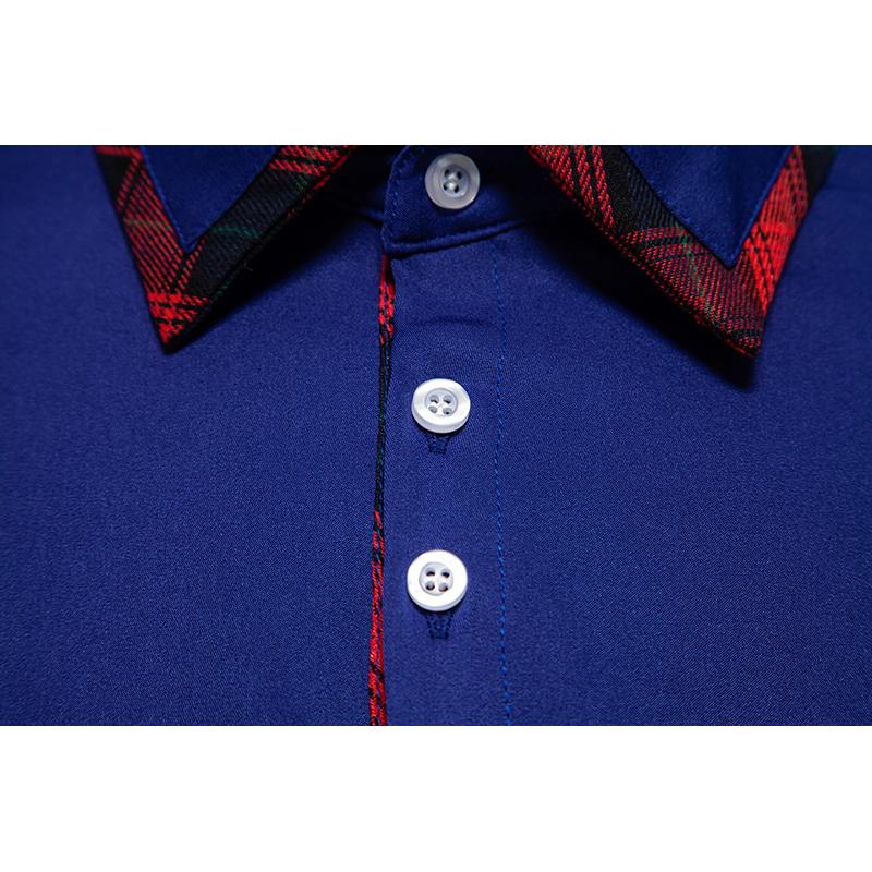 Autumn New Arrival Men's Plaid Color Block Long Sleeve Shirt Casual Business Patchwork Male Daily Office Social Work Shirts