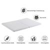 Foldable Mattress, Honeycomb Fabric, Ergonomic, Breathable And Durable, Compression Packaging, Multi-Purpose Mat, Hardness H3, 23D Sponge, White,