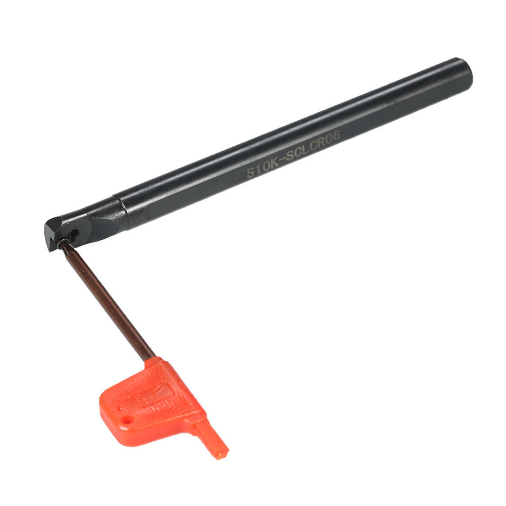 10pcs Box CCMT060204 HM Carbide Inserts + 6 7 8 10mm SCLCR06 Holder Boring Bar + 4pcs Wrench Lathe Turning Tool