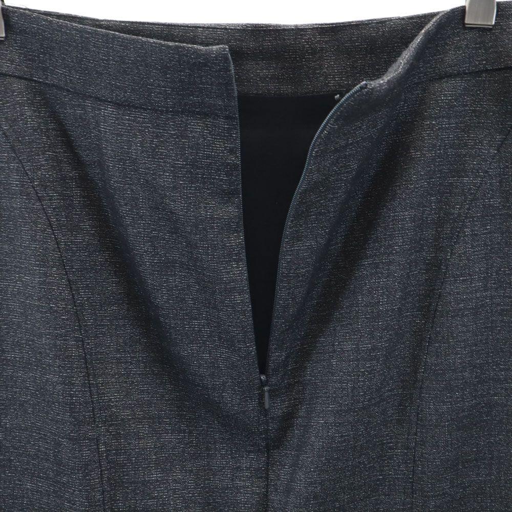 Max Mara Hergestellt in Italien Wollmischung Midilanger Rock 42 grau Reißverschluss hinten Damen Gebraucht