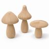 Beige Decorative Mushrooms, Set of 3, Decoration for a Shelf or Chest of Drawers