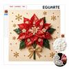 Premium Framed Pearl Art Kit with Christmas Poinsettia Flower Design 5D Sparkling Bead Canvas DIY Relaxing Craft for Home Wall Decor Gift
