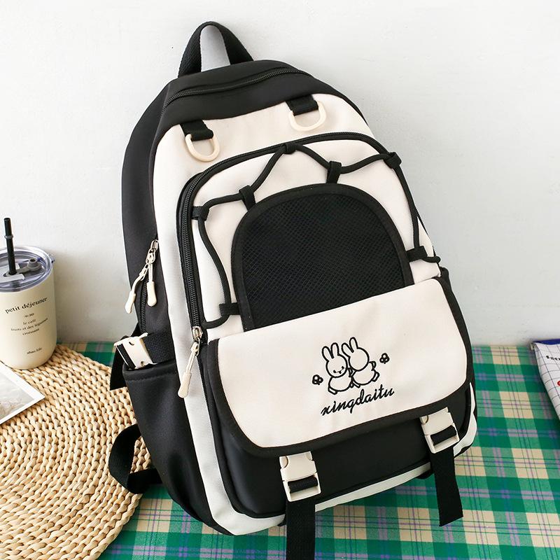Children's Schoolbags  Elementary School Students  Junior High School Girls  High School Students Splicing Backpacks