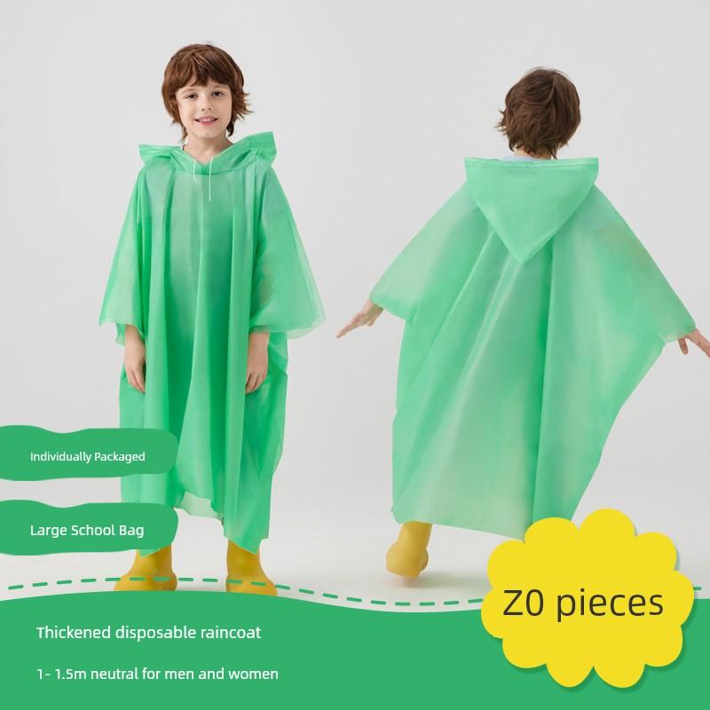 Children's Disposable Raincoat, Full-Body Portable Poncho for Kindergarten Students, Boys and Girls, Elementary School Students, with Thickened