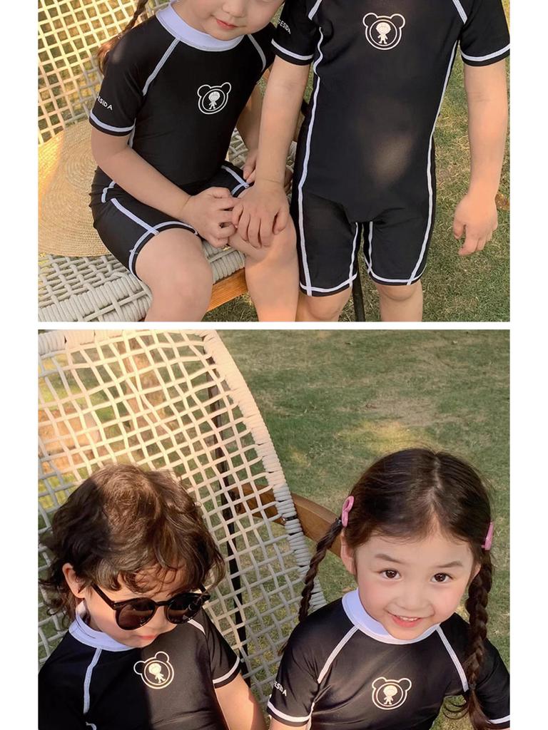 Boys' and Girls' Quick-Dry Sunscreen One-Piece Swimsuit 2025 - Professional Training Swimwear for Kids