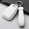 Leather Car Remote Key Case Cover Shell For Volkswagen Vw Magotan Passat B8 Golf For Skoda Superb A7 Key Chain Accessories