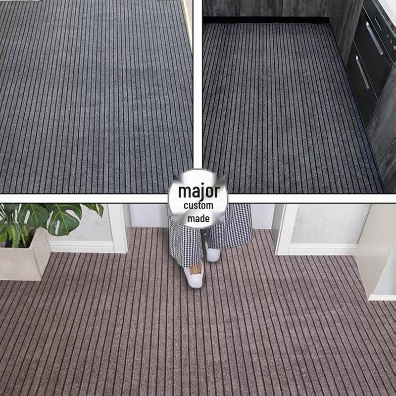 Non-Slip Polypropylene Seven-Stripe Doormat for Kitchen, Balcony, or Corridor