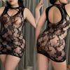 Open Bra Crothless Sexy Fishnet Dress Erotic Lingerie for Women Plus Size Bodystocking Oversized Underwear Costumes 5XL 50KG-100KG
