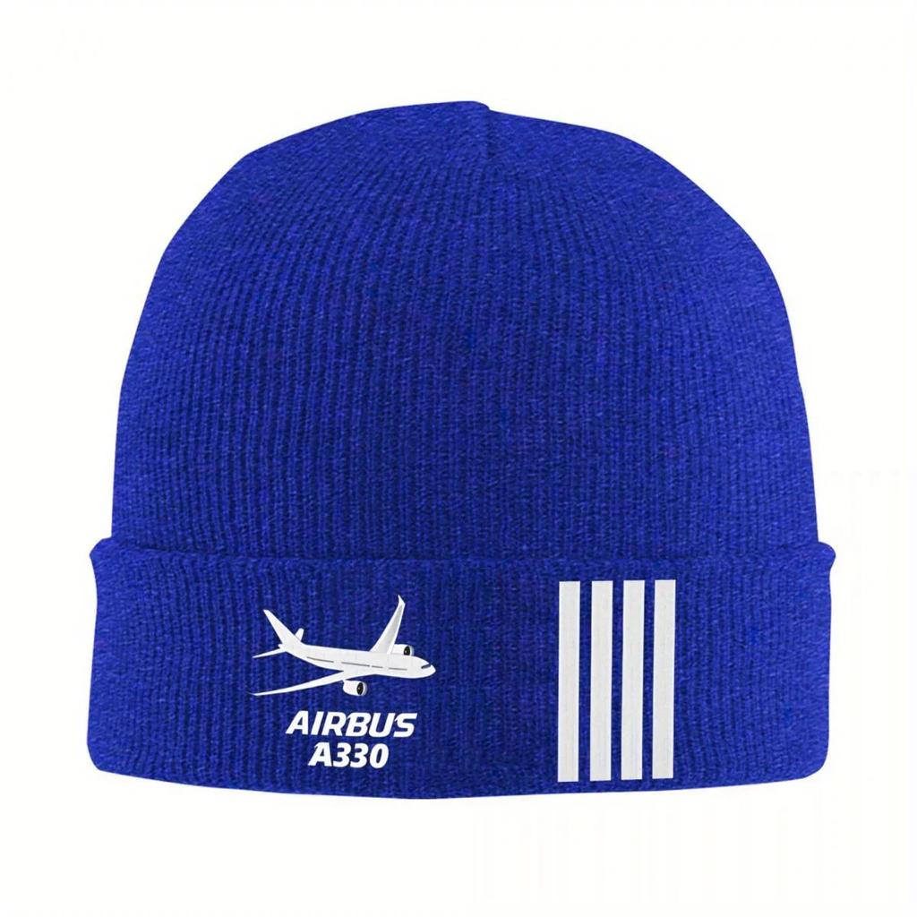 New Airbus A Captain Knitted Caps For Women Unisex Skullies Beanies Autumn Winter Hat Acrylic Airplane Hip Hop Melon Cap