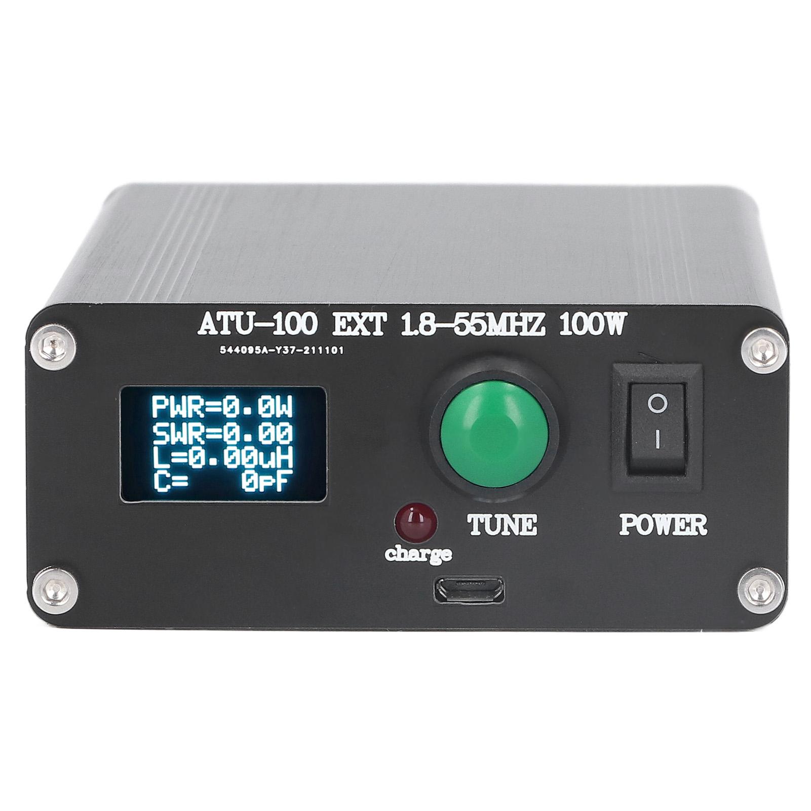 

Антенный тюнер Мини автоматический антенный тюнер для радиооборудования 1,8~55 МГц 0,96 дюйма с корпусом ATU‑100 0,96 дюйма OLED