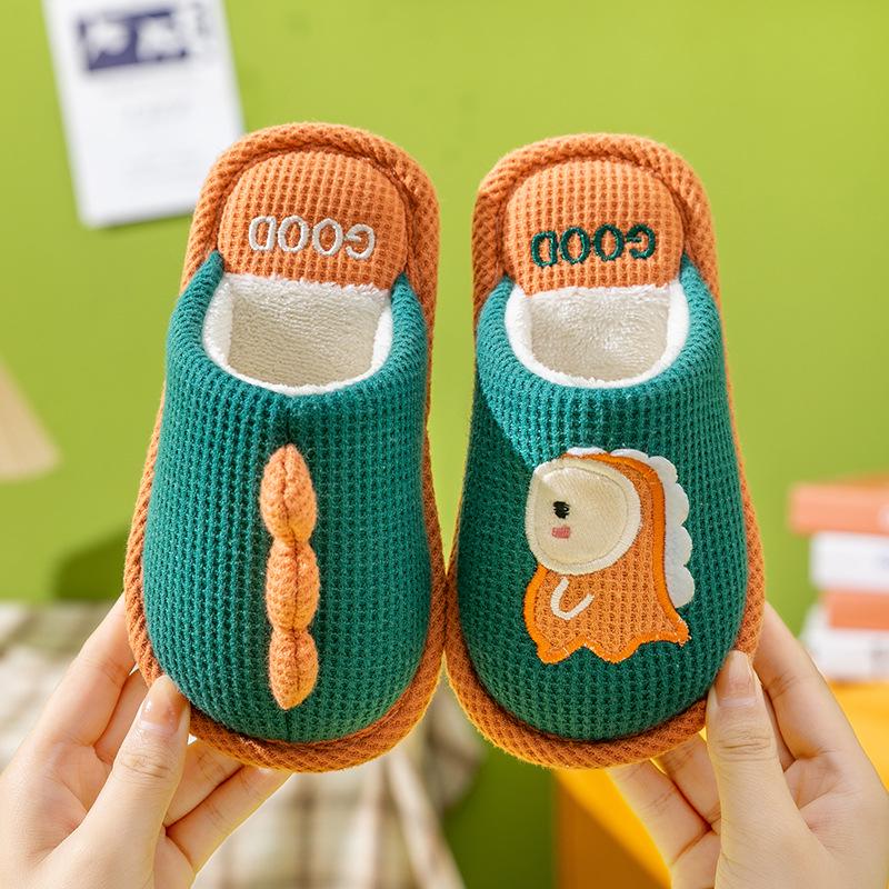 Süße rutschfeste Baumwollhausschuhe für Kinder - Prinzessinnen- & Hasen-Designs, Perfekt für den Innenbereich im Herbst/Winter