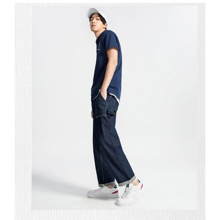 Li-Ning Training Series Solid Color Embroidered Logo Sports Casual Short Sleeve Polo Shirt Unisex Polo Shirts Navy-Blue YPLT035-2