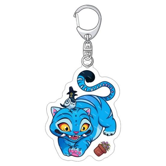 Keychain Pendant 3D Idol Group Design Portable Acrylic Keychain with Metal Lobster Clasp Waterproof Scratch-Proof Key