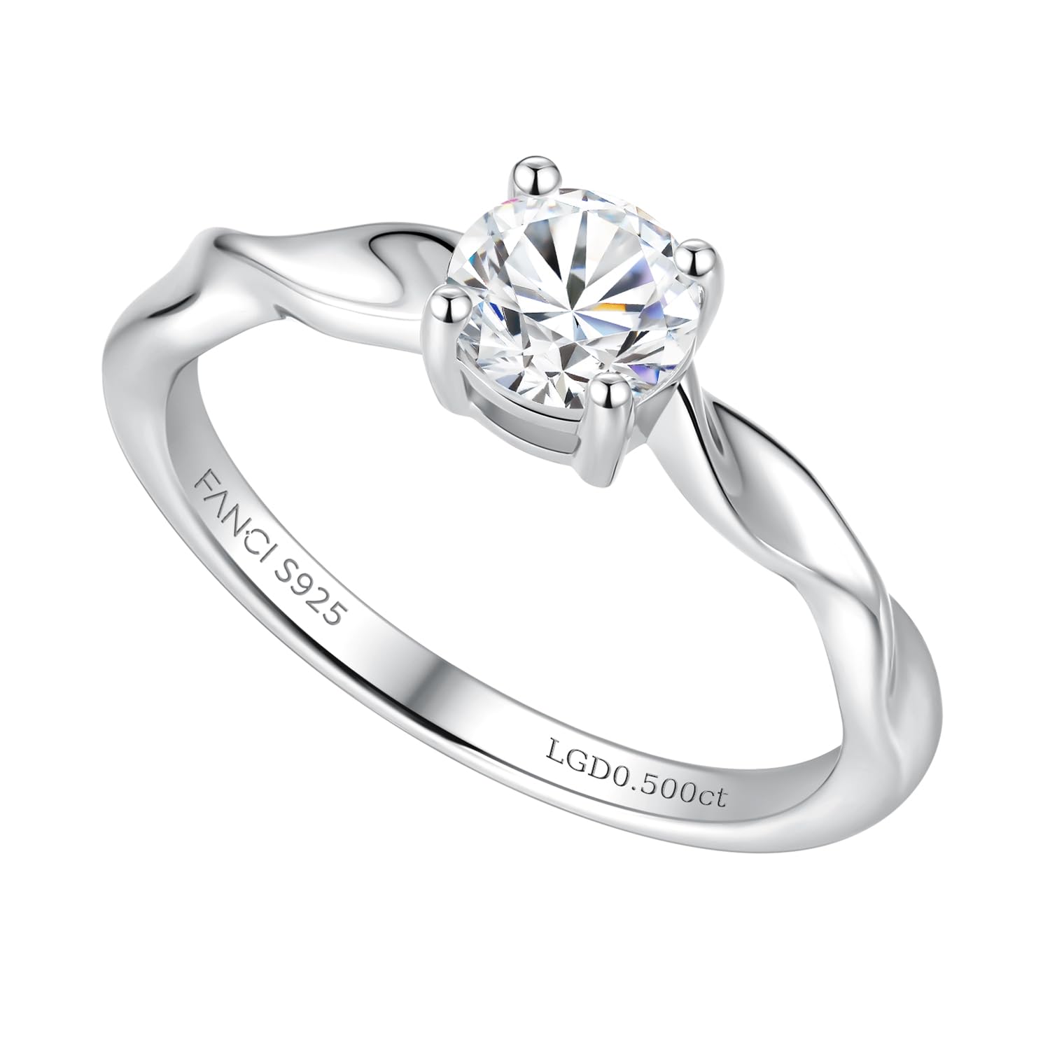 

FANCIME Diamond Ring for Size Single Perfect for and Wedding Gift Wrapping Included Ever Yours Women, 13, Lab-Grown Diamond, Stone, 0.5ct (DEF/VS),