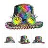 Colorful Sequins Top Caps Adult Stage Shows Goggles Marine Hat for Photography