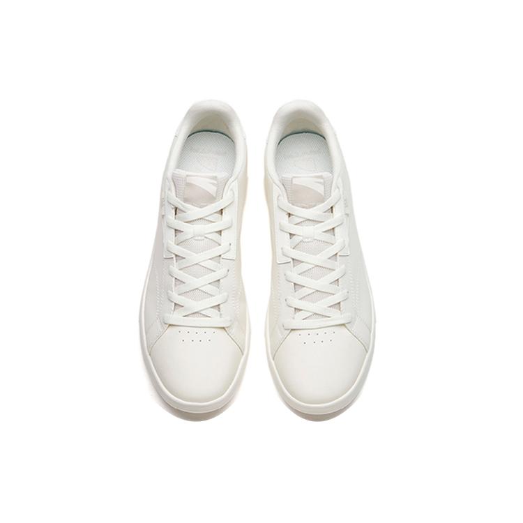 Anta Textile, Synthetic Leather Casual Waterproof And Wear resistant Low top Skateboard Shoes Men's White 112228061-1