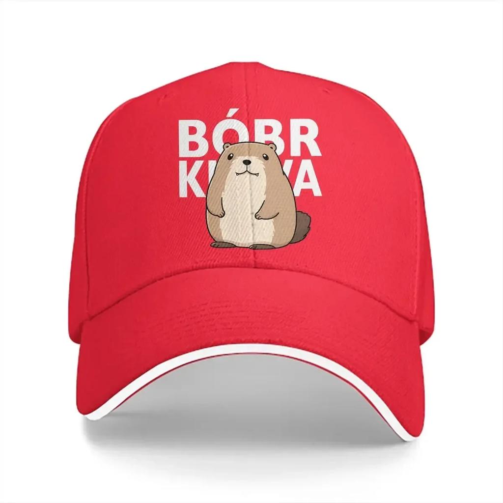 Pure Color Dad Hats Cute Funny Beaver Essential Casual Hat Sun Visor Caps Kurwa Bobr Bober Peaked Cap