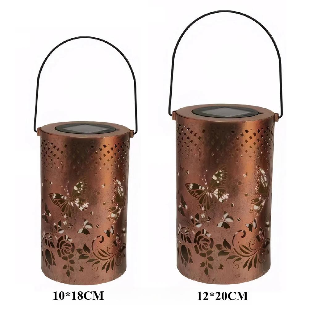 Butterfly Shadow Solar Light IP65 Waterproof Projection Solar Garden Light Solar Hanging Lantern Light Outdoor Garden Decoration
