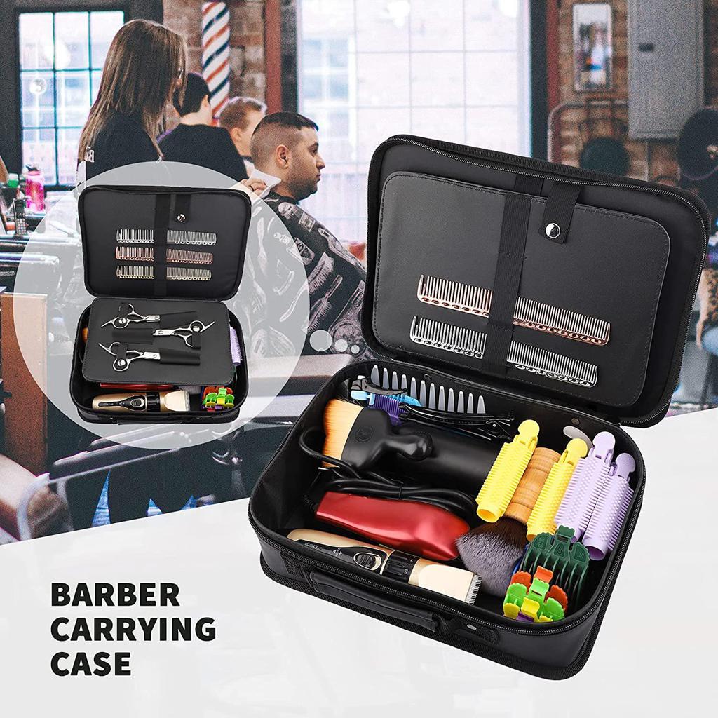 Portable Multifunctional Barber Tool Bag with Electric Clippers Storage