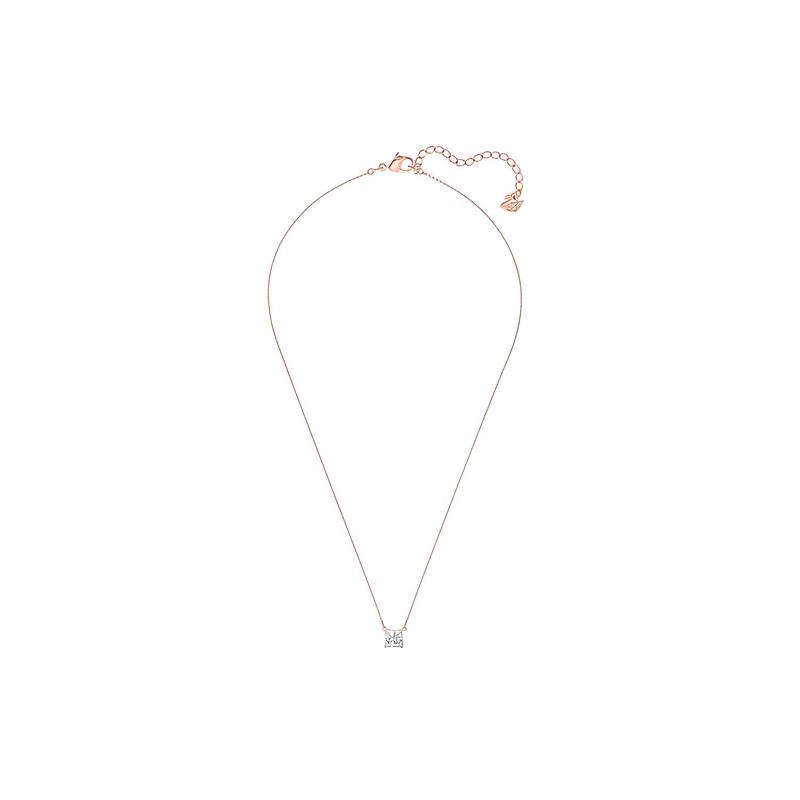 Swarovski Attract Series Square Diamond Necklace Women's Rose Gold 5510698