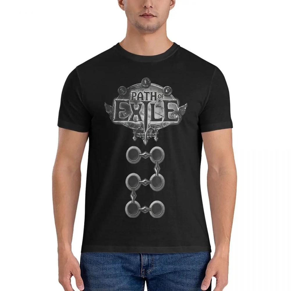 Halloween T Shirt Men s 100% Cotton Casual T-Shirt Round Collar path of exile Te Unisex T-Shirt S