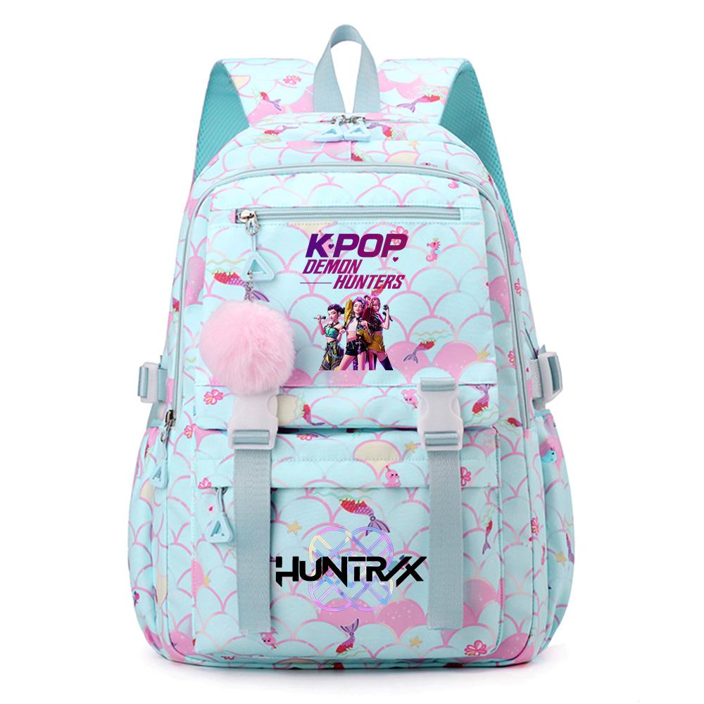 Anime K-Pop Demon Hunters Printed Backpack Large Capacity Bookbag Student Boy Girl Schoolbag Outdoor Large Capacity Waterproof Sport Laptop Travel Bag