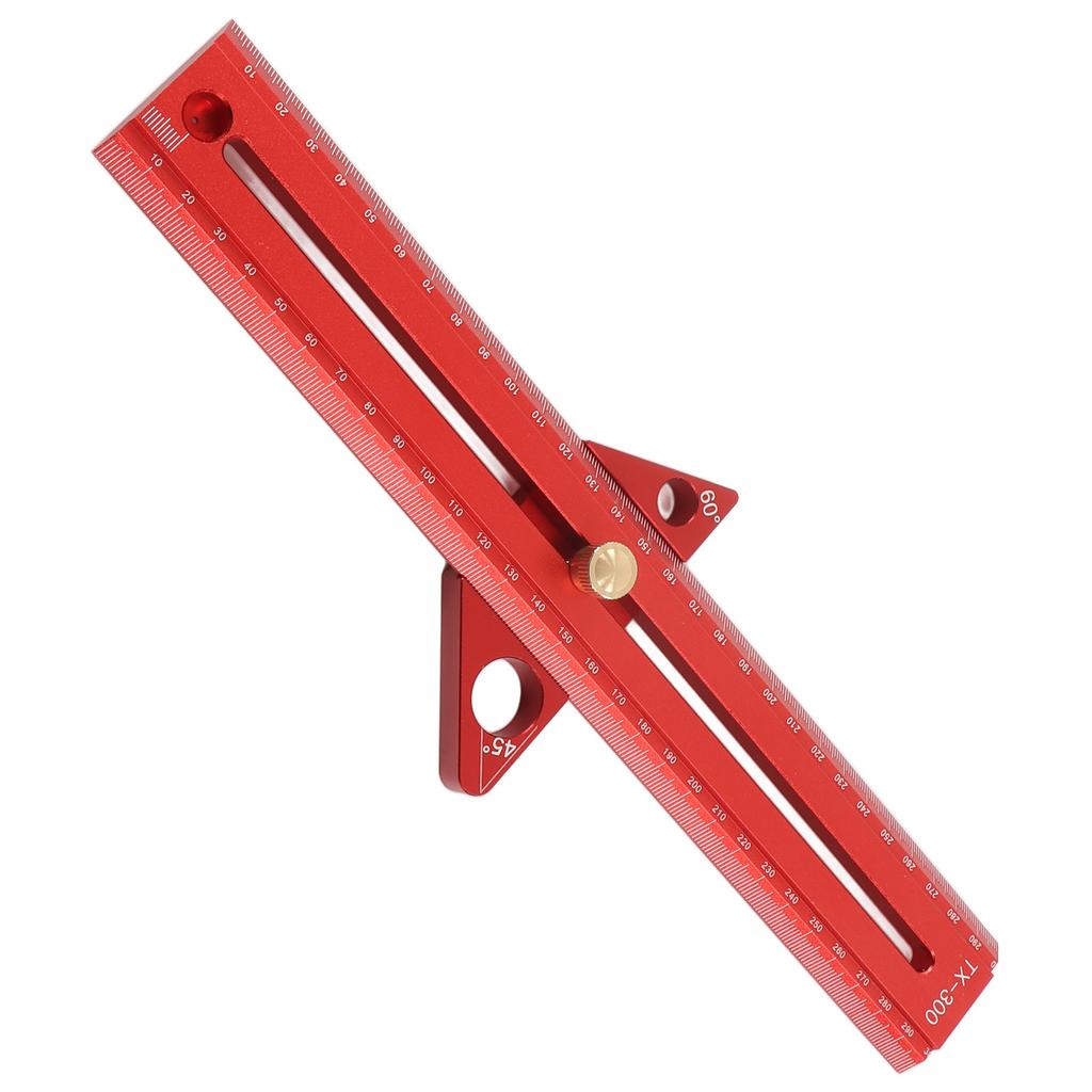 Woodworking T Track Ruler Multifunctional Aluminum Alloy Portable Wood Measuring Angle Ruler