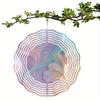 10 Inch Bohemian Style Metal Wind Chime with Rotating Hook Mandala Design for Garden Patio Yard Decor Holiday Gift for Family Friends