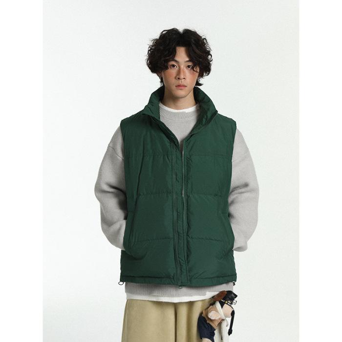 2025 Autumn/Winter Casual Pure Color Warm Down Vest Cape