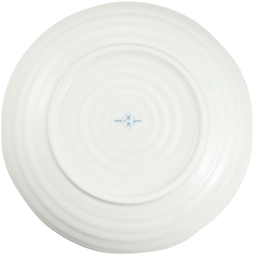 Nishikai Pottery Chrysanthemum Type 8 Plate Modern Old Dyed Diameter Cosmetic 52635 No. Set, Pattern, 25.5cm (Includes Box)