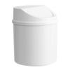 Desktop Waste Bin With Swing Cover Mini Trash Can Plastic Dustbin Garbage Container For Bedroom Living Room Home Office