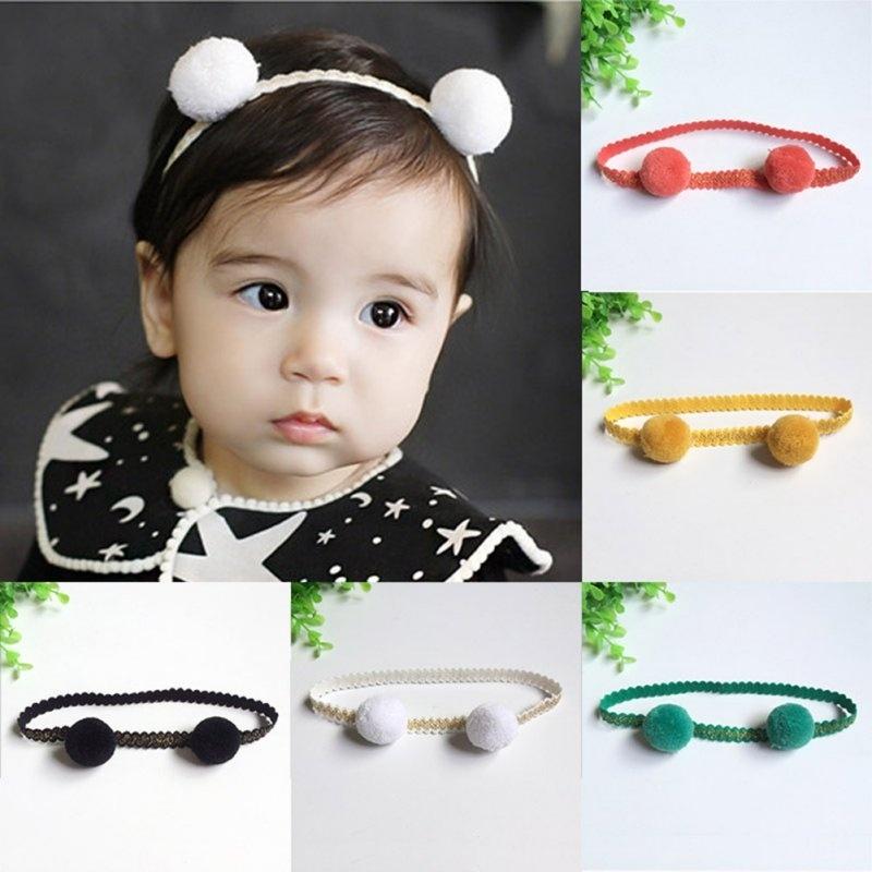 Girls Baby Headband Toddler Lace Hairball Hair Band