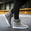 Fashion Men's Lightweight Slip-on Outdoor Ankle Boots Comfortable Winter Warm Cotton Lining Snow Boots