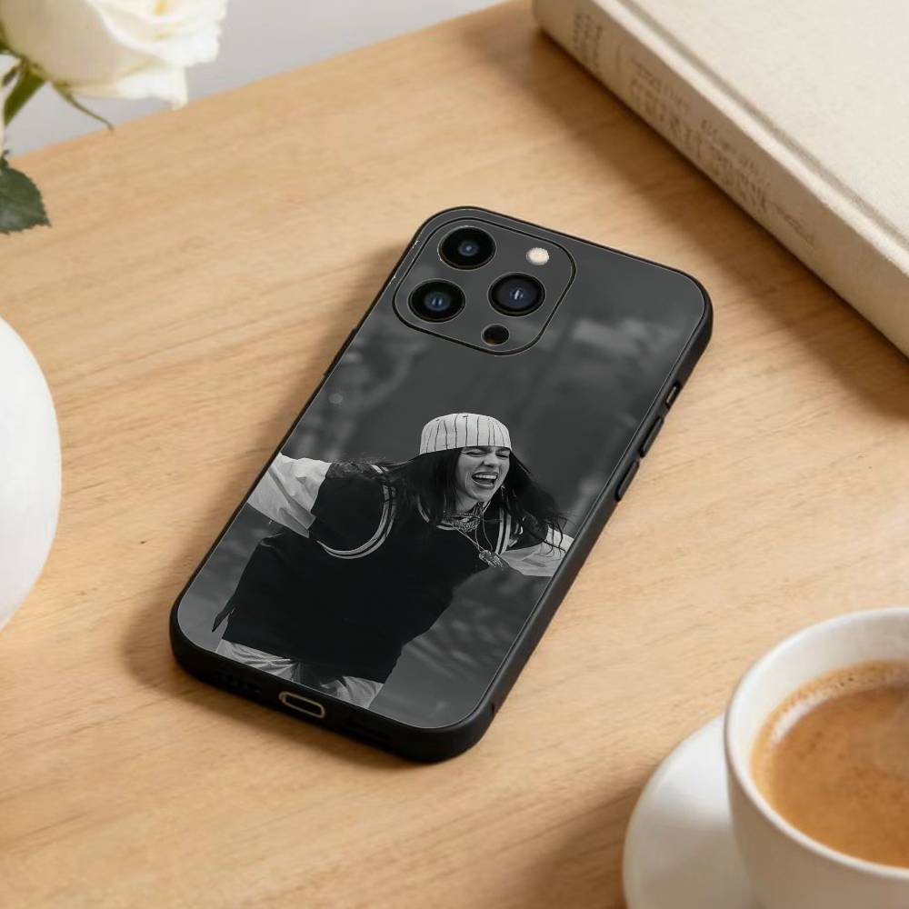 C-Singer Billie Eilish  Phone Case For iPhone 17 16 15 14 13 12 Max Plus Silicone Black Cover