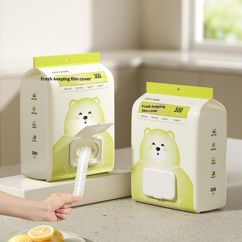 300Pcs Cling Film Cover Cling Bag Elastic Mouth Household Cling Film Cling Cover Disposable Cling Cover Food Kitchen Storage 300PCS