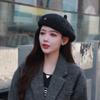 Beret Children Autumn And Winter Literary And Retro Painter Hat Color Wool Face Small Fashion Pumpkin Hat