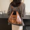 Large Capacity Commuter Bag Multi-Function Backpack Women's Bow Tote Bag Soft Leather Shoulder Bag