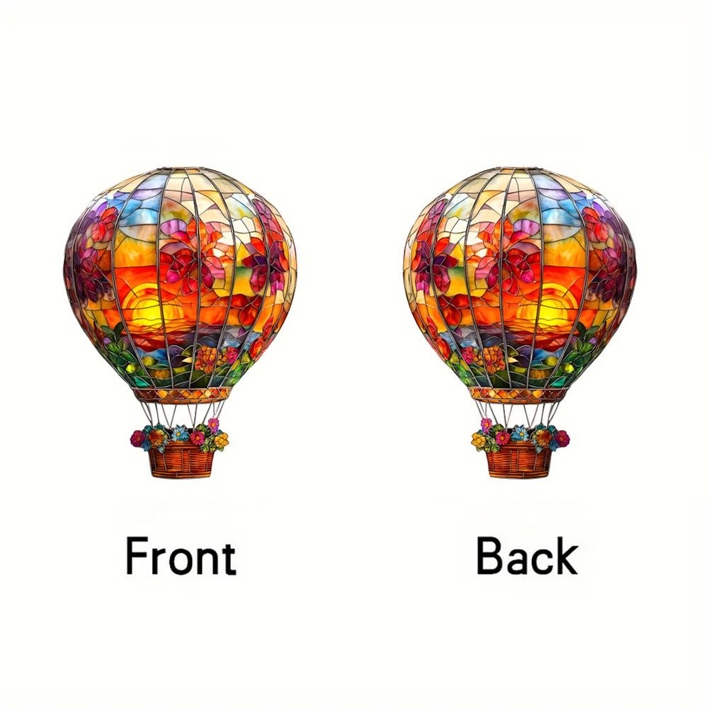 Hot Air Balloon Sun Catcher Hot Air Balloon Window Hanging 2D Flat Acrylic Hangable Art for Indoor Outdoor Garden Patio Decor China Mainland