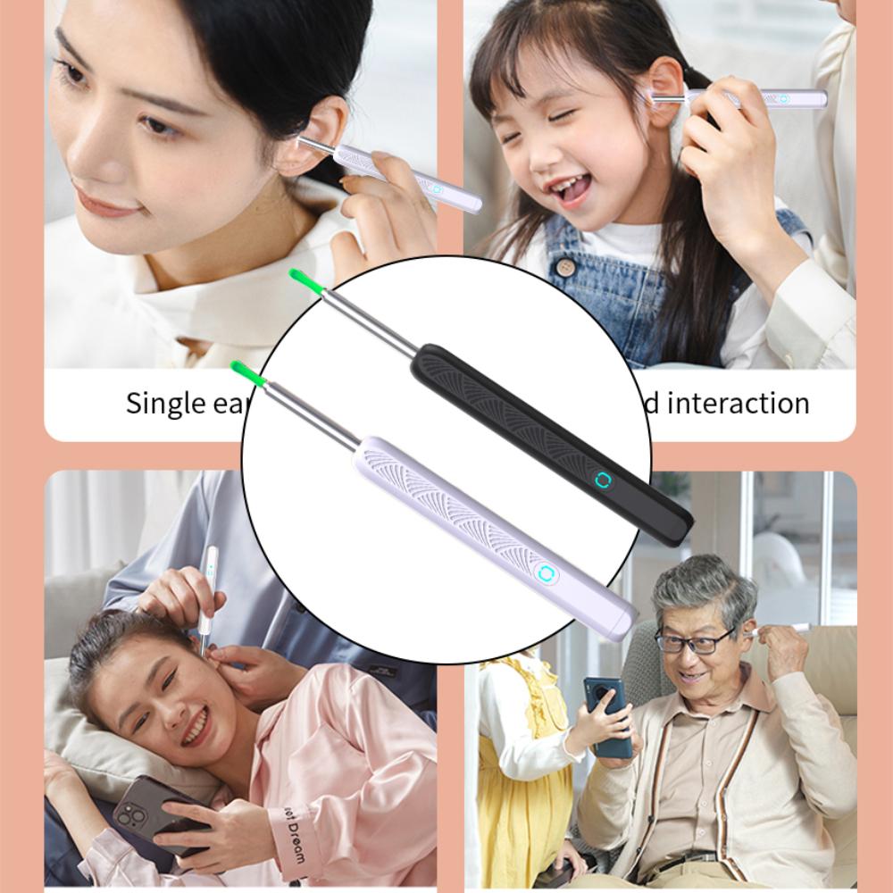 Wireless Ear Wax Remover Kit with HD Camera, Soft Silicone Tips - Safe Baby Adult Visual Ear Cleaner Tool