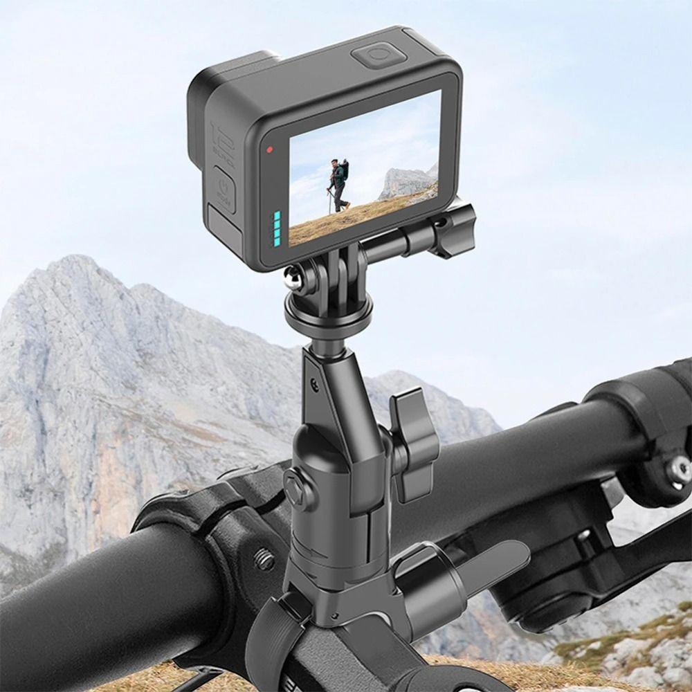 360 Rotating Camera Mount Adjustable Quick Release Action Camera Holder Universal Handlebar Mount Brackets Motorcycle