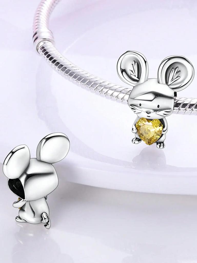 Copper Colors Cute Animals Pandas Elephantsbeads Charm Pendant For Original Bracelet For Women Diy Jewelry Love Gift