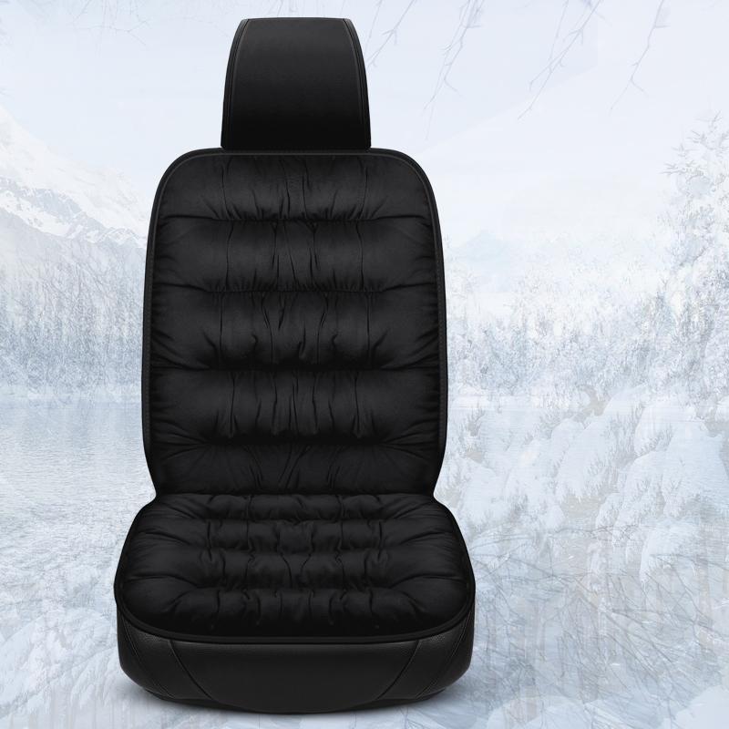 

Winter Down Car Seat Cushion Split Headcap Car Front Seat Cushion Thickened and Soft Car Seat Cover чёрный