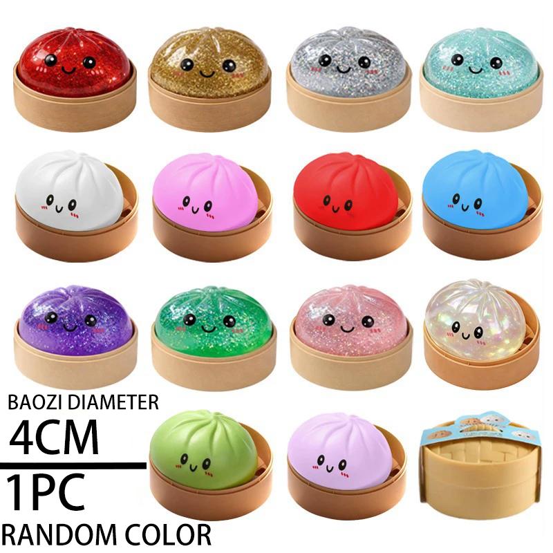 Dumpling Squishies Stress Relief Toy—Squishy & Twistable Dumplings—Slow-Rising Char Siu Bao&Xiao Long Bao—Novelty Prank&Gag Toy