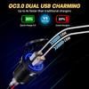 12V 36W Dual QC3.0 usb Car Chager Port Cigarette Lighter Socket with Waterproof Rocker Toggle Switch for RV Bus Boat Truck ATV