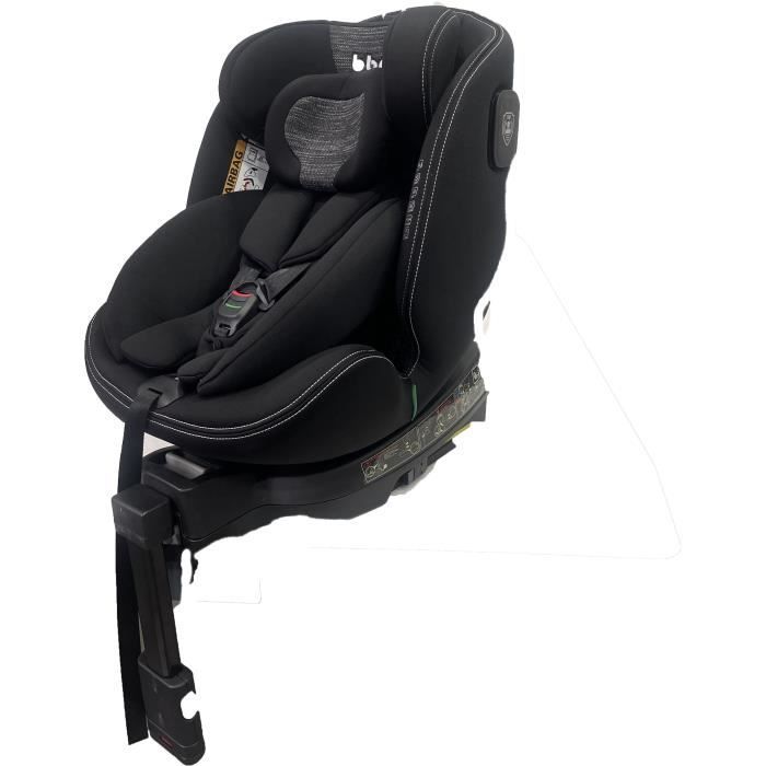 Siège-auto pivotant - BBGO - Blissrider - Naissance à 12 ans - I-SIZE 40-150 cm - ISOFIX - Noir et gris - Simili cuir