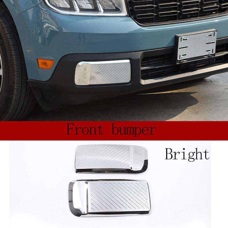 

For Ford Maverick 2026-223 ABS orange Car Front Bumper Strip Lip Spoiler Scratch Protector Trims Cover Sticker Car Accessories