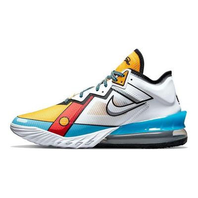 LeBron 18 Low Stewie Men Sneakers White Black Baltic-Blue CV7562-104