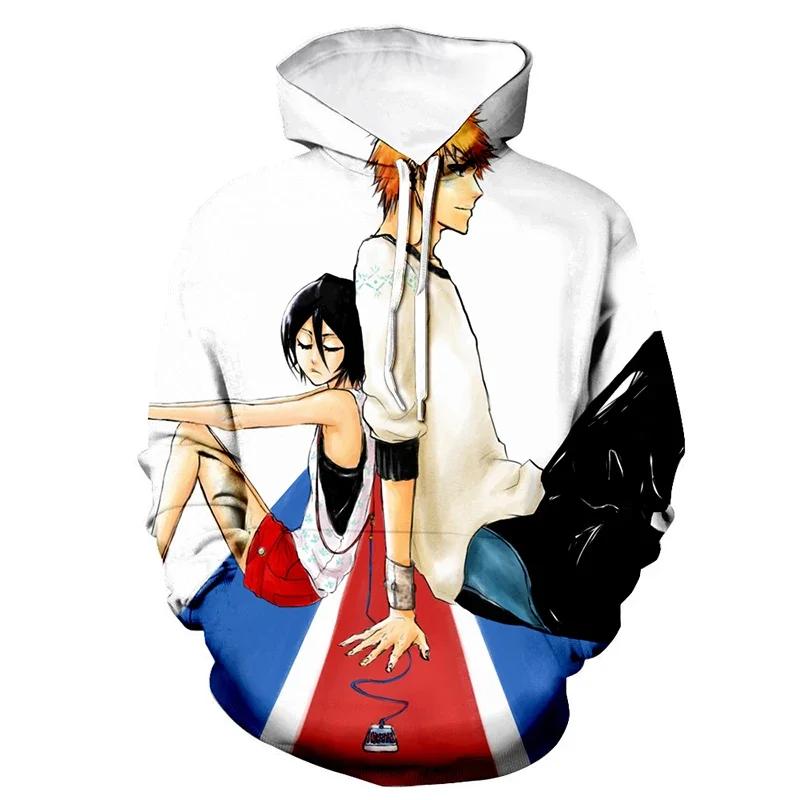 Men/Women Casual Streetwear Pullover Hip Hop Hoodie Unisex Fashion Tops Anime Style Hoodies Bleach 3D Printed Hooded Sweatshirt