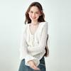 Ledian Women's Sweet Romantic Lace Chiffon Blouse
